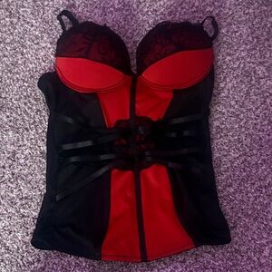 Spirit Red and Black Lace Bra